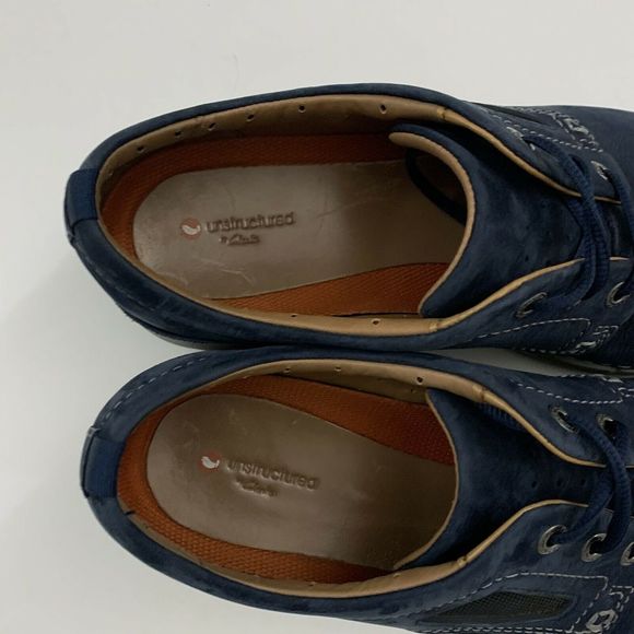 Unstructured Clark\'s Sz 13 Navy Blue Suede Shoes main image 6